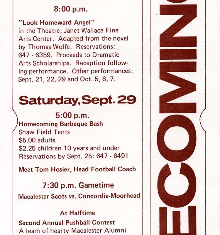 Homecoming Program 1979